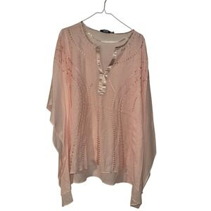 Premise Pacific Isle Shell‎ Pink Kimono Style Top/ Coverup Plus Size 2x NWT $88